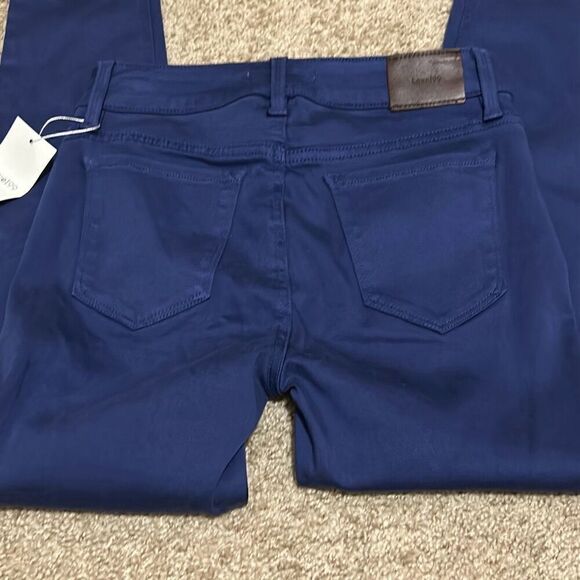 Level 99 Womens 26 Janice Midrise Ultra Skinny Jean Solid Blue Stretch Denim New - Picture 7 of 9